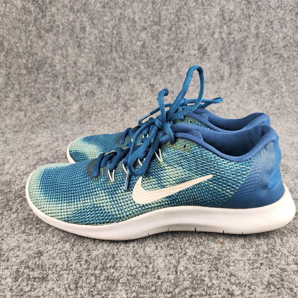 Nike Flex RN 2018 Shoes Womens Size 8.5 Blue Mesh Running Sneakers AA7408-401